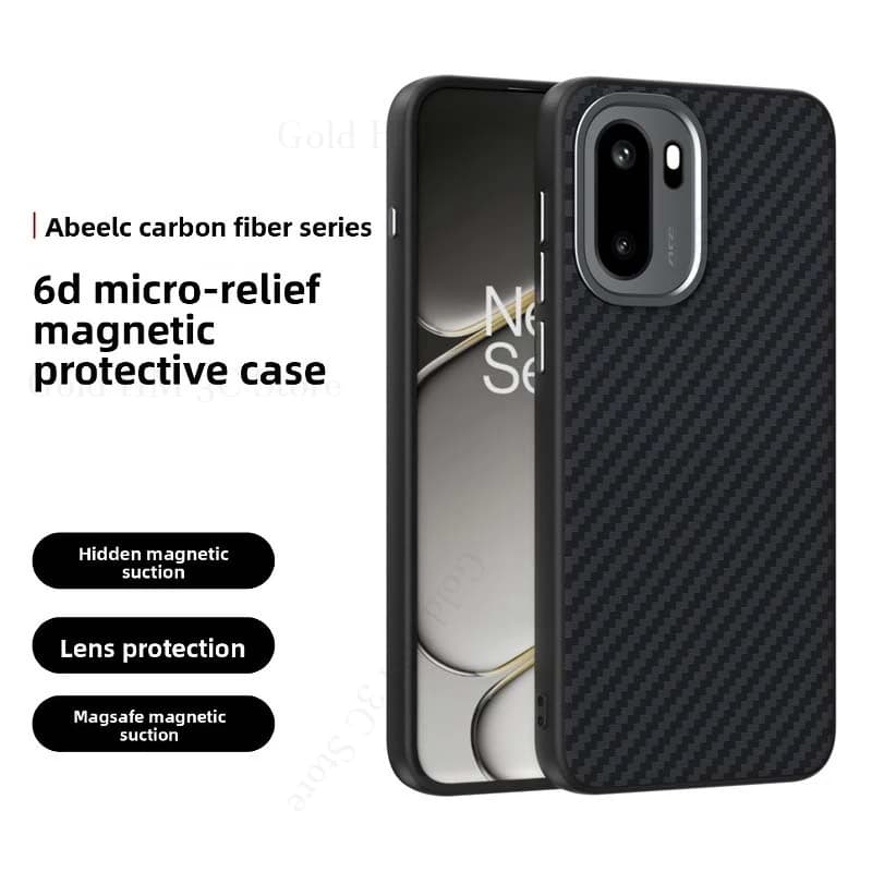 Luxury Kevlar Carbon Fiber Phone Case For OnePlus Ace 6 For Magsafe Magsafing Cover For Oneplus 15 13T Wireless Charging Fundas