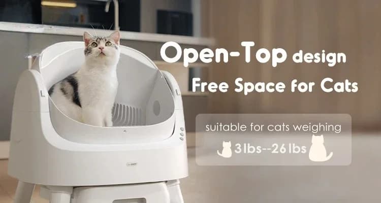 Large Cat Toilet Automatic Cat Litter Box Smart Self Cleaning Cat Litter Box