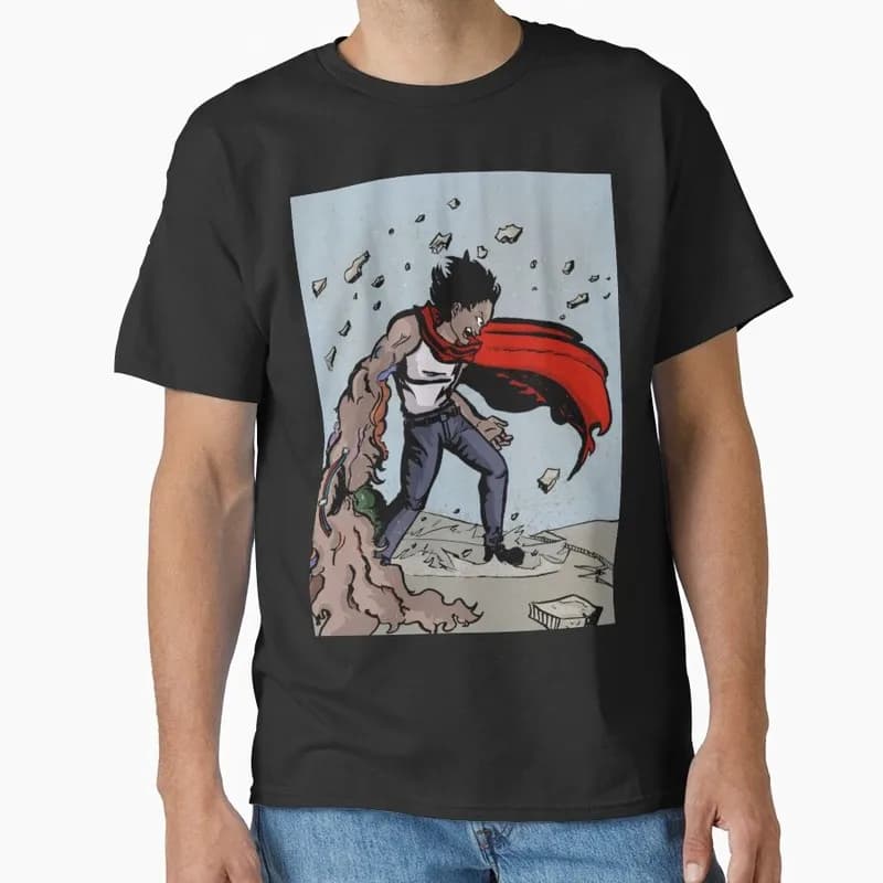 Akira Cyberpunk City Explosion Gift T‑Shirt Katsuhiro Otomo Retro Manga Shotaro Kaneda Neo‑Tokyo Anime Print Short Sleeve Tops