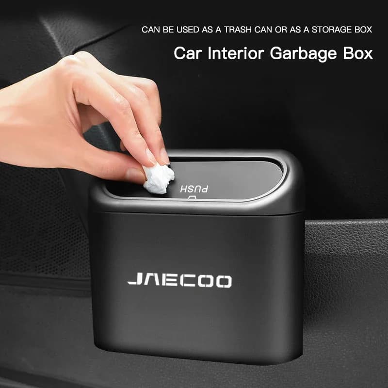 Car Garbage Bin Car Door Trash Holder Auto Waste Container Press Rebound Lid for Jaecoo 5 7 6 8