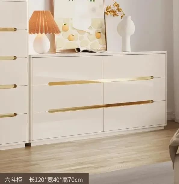 r8.11- Light Luxury Storage Chest of Drawers Integrated Cosmetic Table Bedroom Wardrobe Bedside Drawer Storage Cabinet