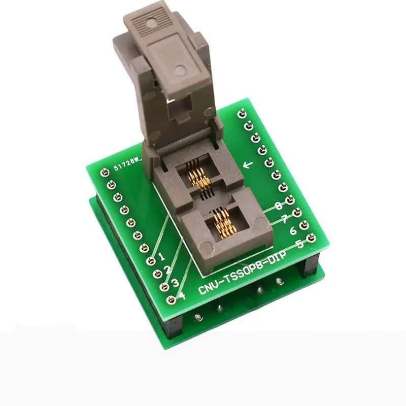 TSSOP8 Burning Stand TSSOP8 Flip Type Aging Test Stand Spacing 0.65MM Chip IC Fixture Socket