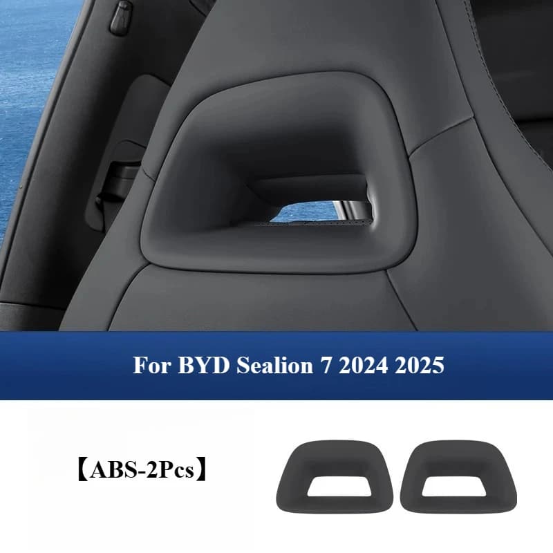 For BYD Sealion 7 2024 2025 2Pcs Car Seat Back Decorative Frame Front Row Seat Back Protection Sticker Car Interior Accessories