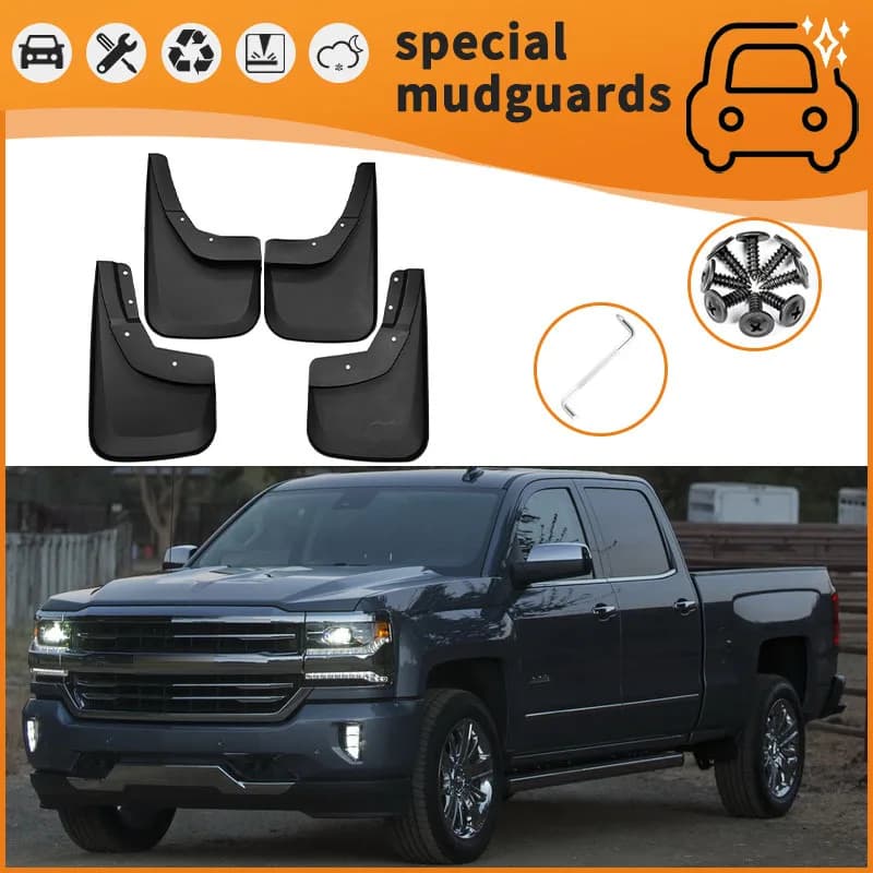 Suitable for 99-20 Chevrolet Silverado fender car tire anti-splash mudguard