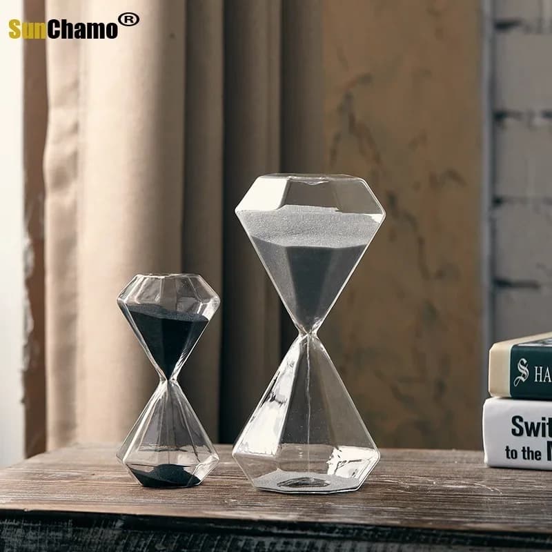 Nordic Style Modern Simple Sand Hourglass Timers Bedroom Study Office Hotel Living Room Decoration Glass Hourglasses Accessories