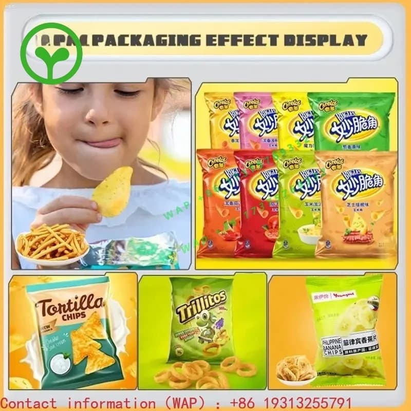 Fully Automatic Vertical Potato Chips Packaging Machine With Nitrogen Banana Chips Plantain Chips Filling Packing Machine