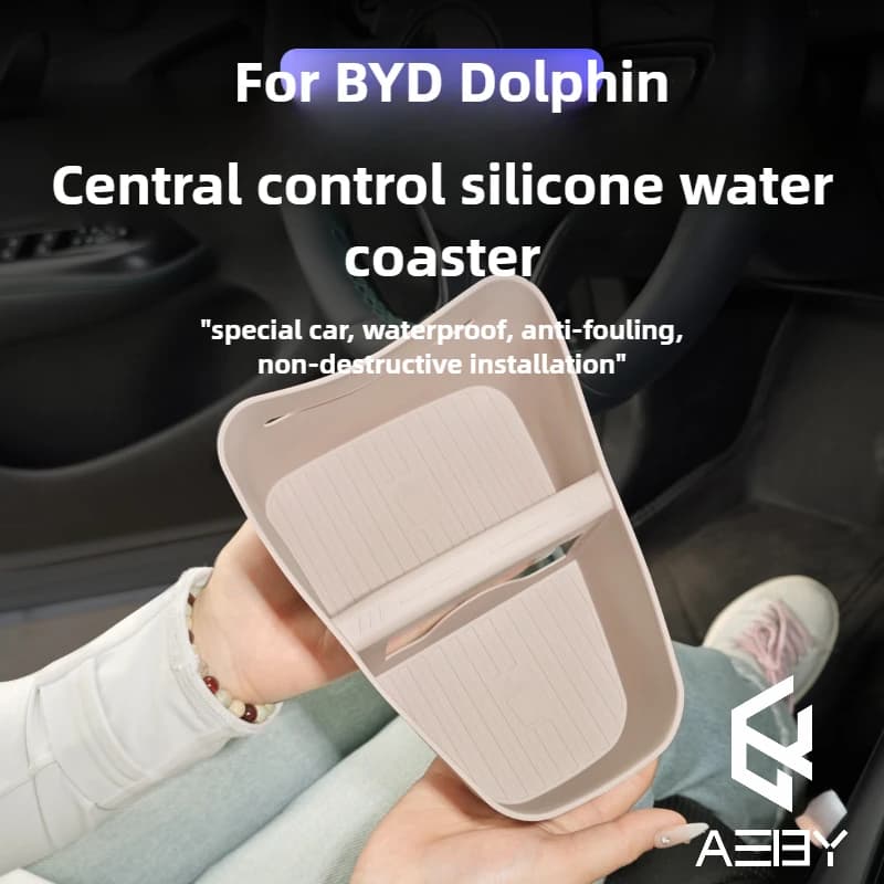 AEBY For BYD Dolphin Smart Driving Edition 2025 Car Water Cup Holder Central Control Drinks Holder Storage Tray Organizer