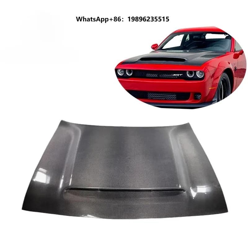 Demon Style Hood Carbon Fiber Bonnet Car Engine Cover Kit for Challenger 2015+