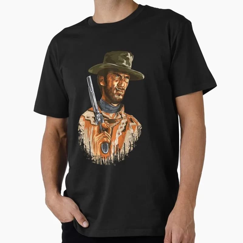 For a Few Dollars More Graphic T-shirt Clint Eastwood Sergio Leone Spaghetti Western Vintage Cowboy Bounty Hunter Print Gift Tee