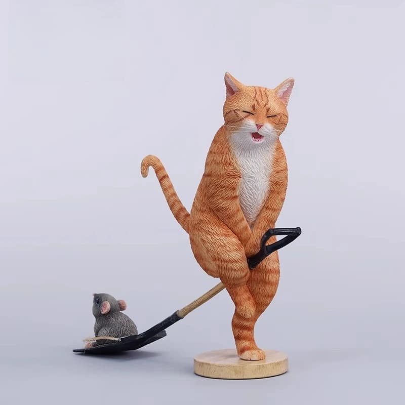 Card crotch cat 2.0 simulation cat model trendy toy figure desktop small ornament gift