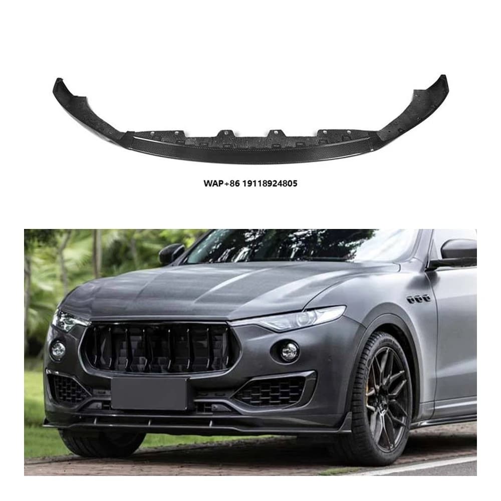 OEM Customized Carbon Fiber Auto Parts Body Kit Upper Front Bumper Lip Diffuser Spoiler Splitter for-Maserati Levante New