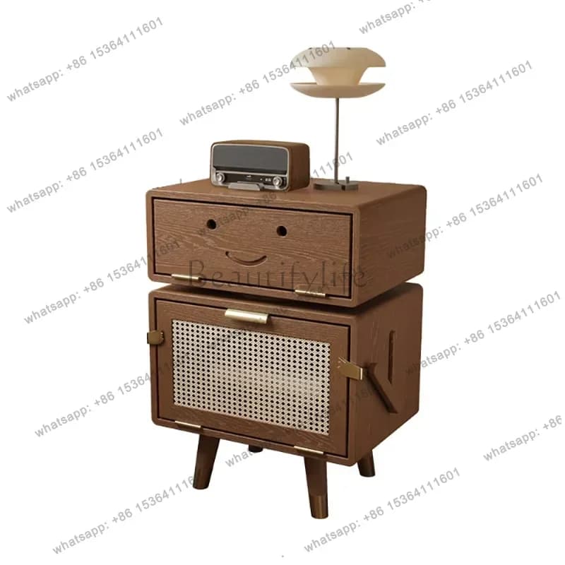 Factory Direct Nordic Modern Nightstand Trendy Luxury Elegant Chic Simple Comfort Indoor Layout Table Chevet Bedroom Furniture