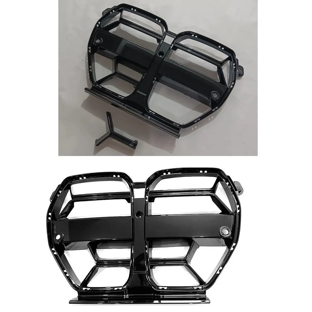 For 2021-2024 BMW G80 G81 M3 G82 G83 M4 Front Inlet Radiator Grille Bumper Grill Hood MeshGlossy Black Hood Grill ACC
