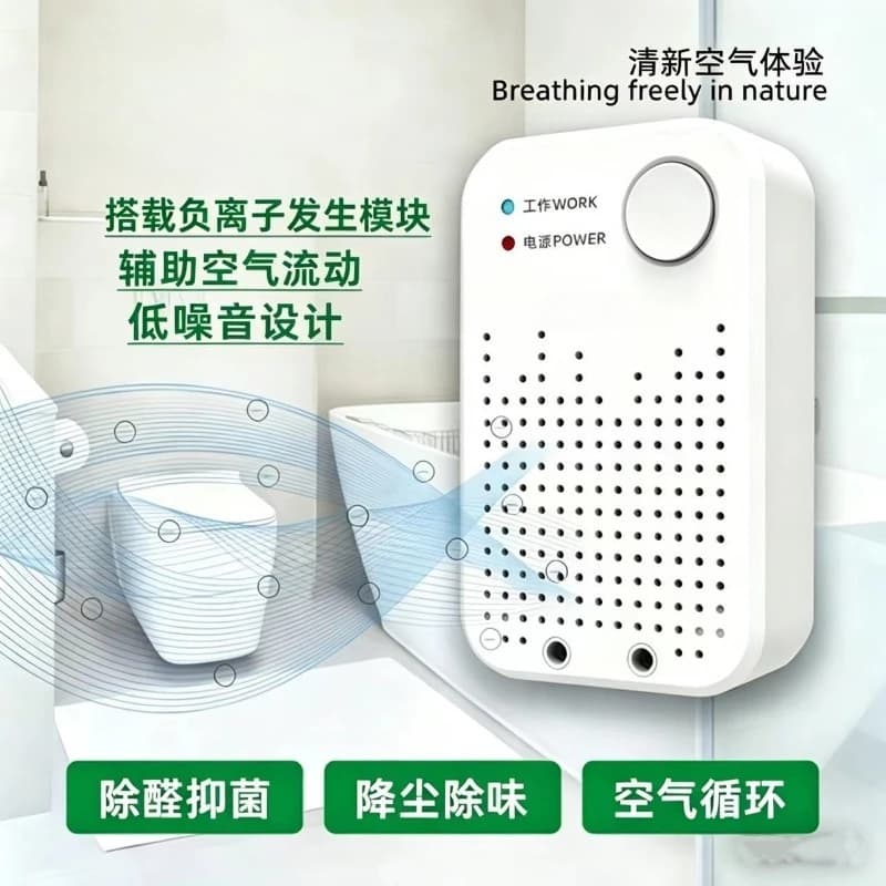 Mini Household Negative‑Ion Air Purifier, Odor & Smoke Remover Negative Ion Generator