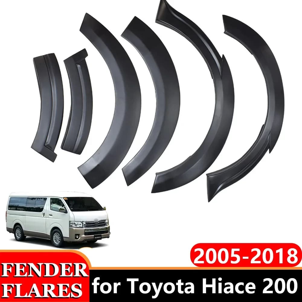 Car Mudguard Fender Flares Wheel Arch for Toyota Hiace 200 Series 2005-2018 Arch Wheel Eyebrow Protector Guard