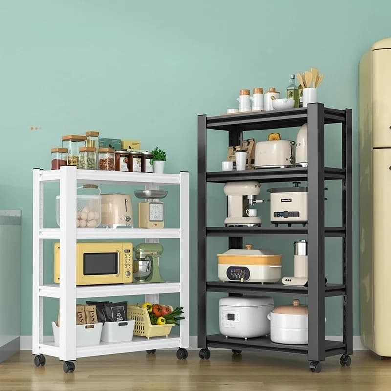 Removable kitchen shelves, multi-functional shelves, microwave ovens, oven storage shelves