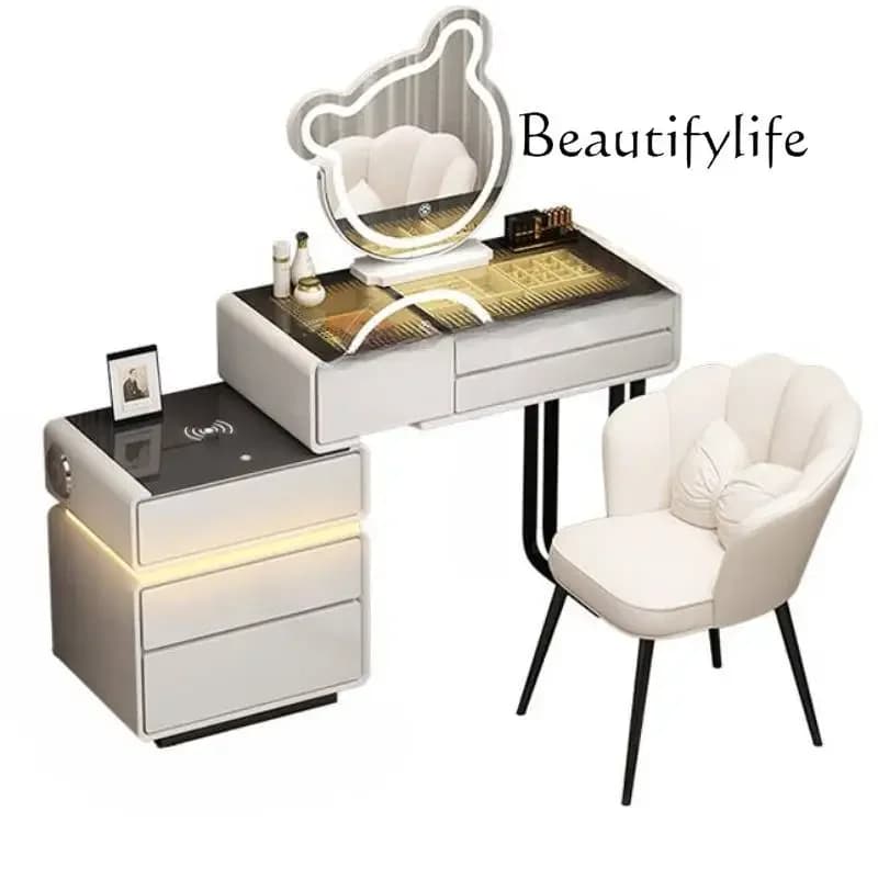 Y Bedroom Makeup Dresser Organizer Storage Drawer White Princess Luxury Dressers Mirrors Modern Mueble Tocador House Accessories