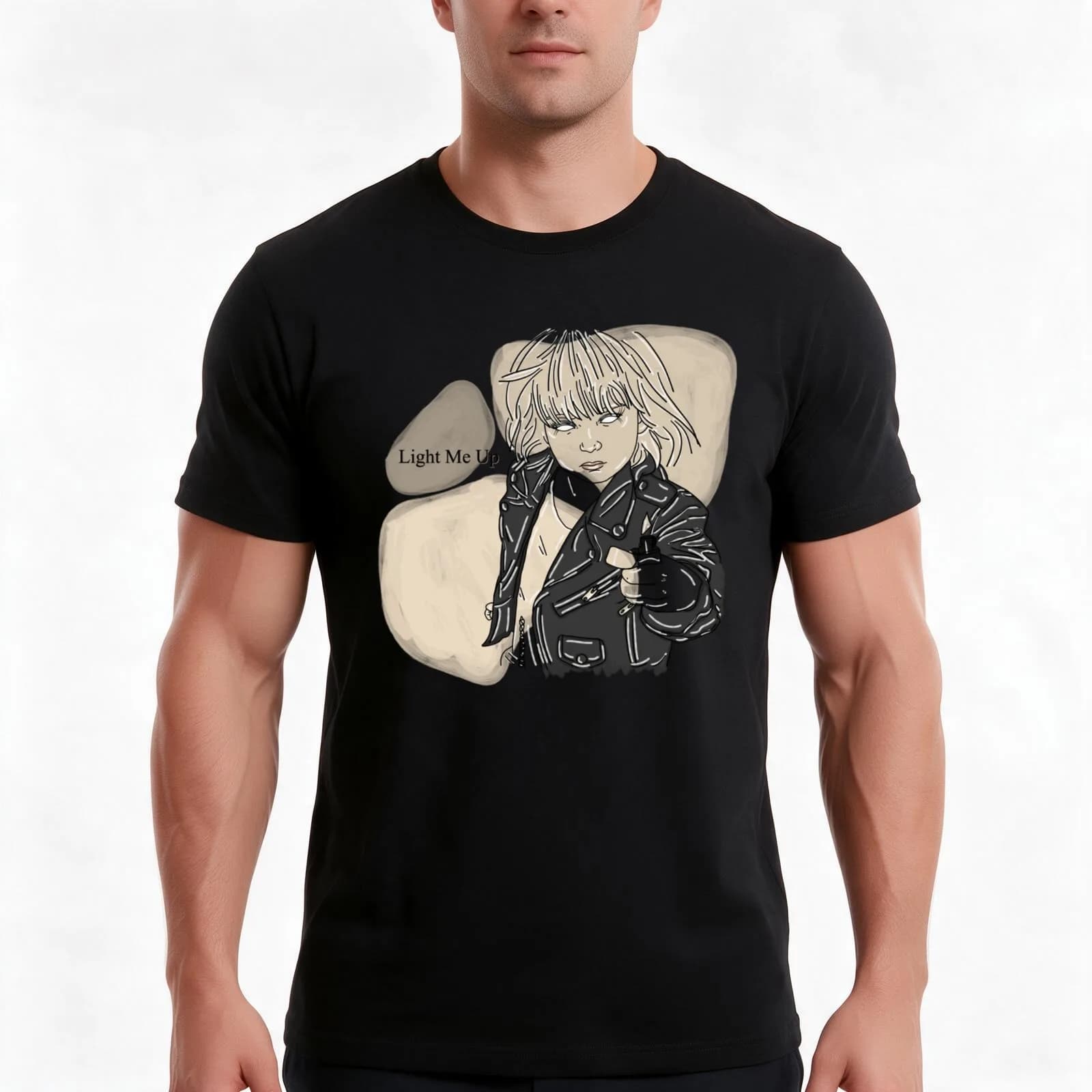 The Pretty Reckless Light Me Up T-Shirt, Summer Casual Cotton Tee, Oversized Streetwear Tops, Vintage Graphic Print, 100% Cotton