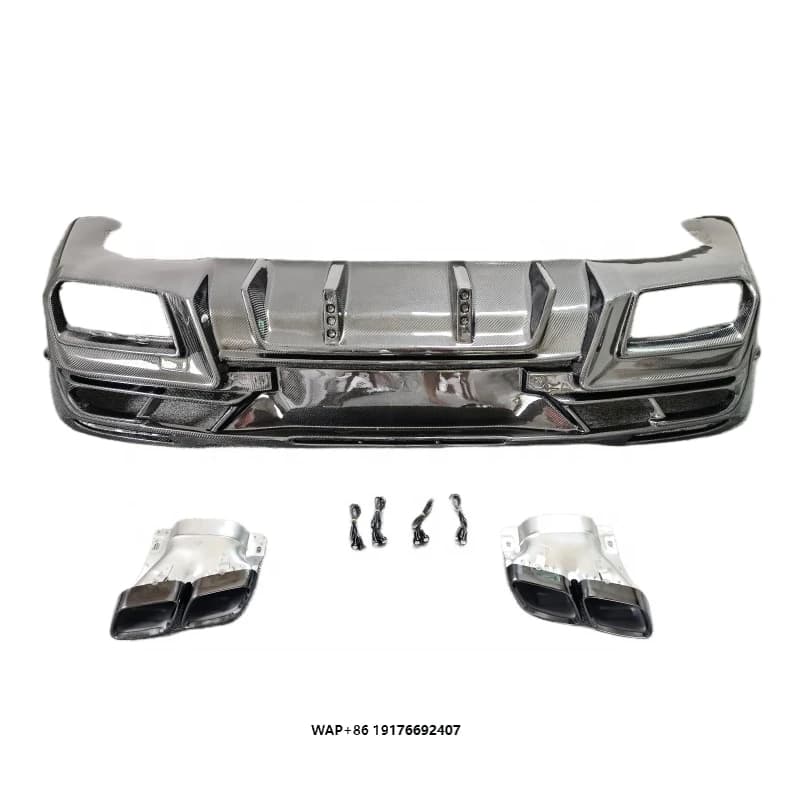 LD Style Carbon Fiber Rear Diffuser Exhaust Tipe For GLE Coupe BodyKit