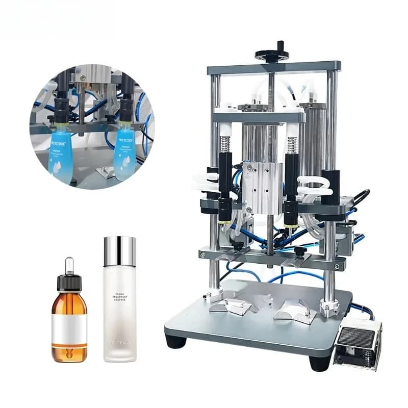 2025 New Release Product Pneumatic Explosion Proof Small Glass Bottle Perfume Essential Oil Automatic Filling Machine