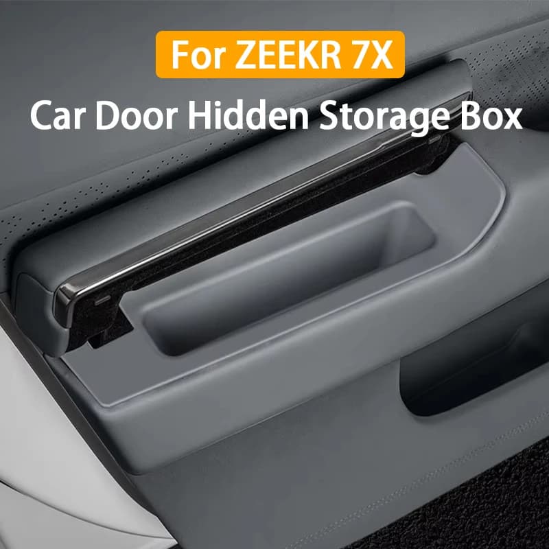 Car Door Hidden Storage Box For Zeekr 7X 25-26 Silicone Door Storage Barrel Front Door Storage Box Auto Interior Accessories