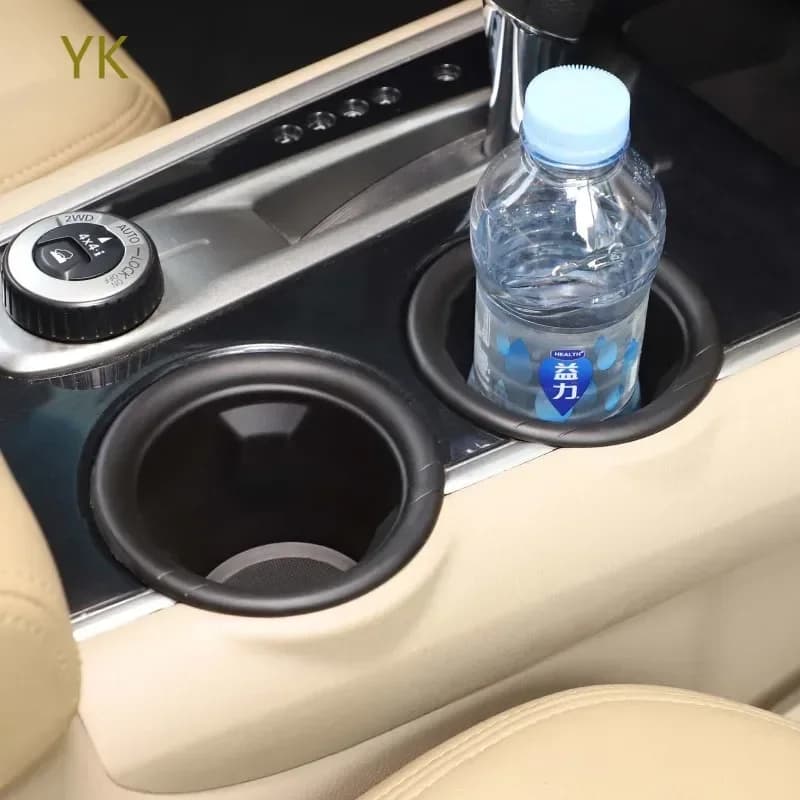 For Nissan Pathfinder 2013-2018 TPE Black Car Console Water Cup Holder Storage Box Water Cup Holder Interior Car Accessories