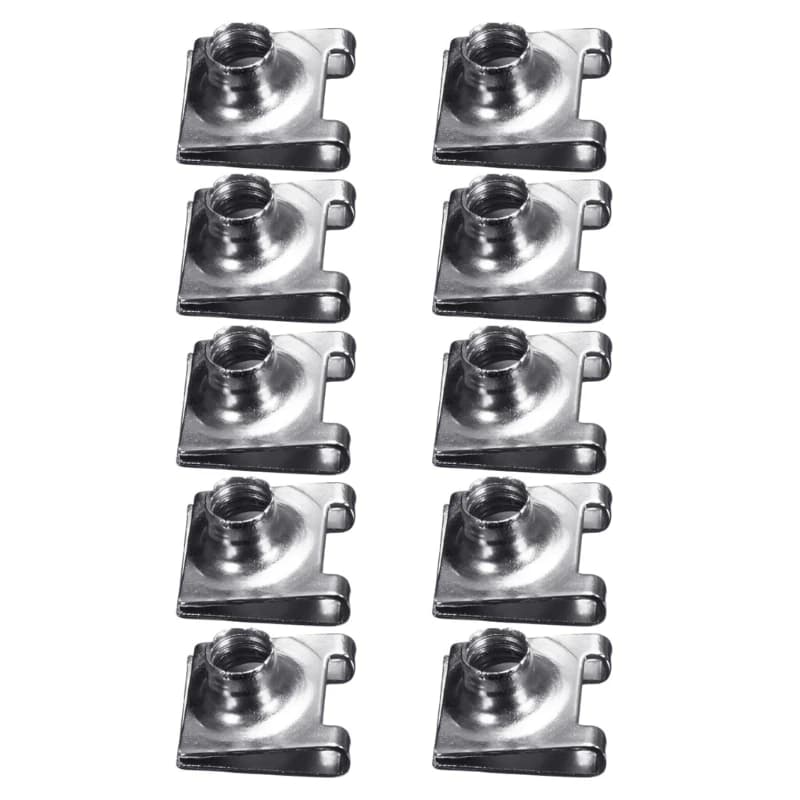 U13C 10pcs 6mm Bumper License Plate Mounting U Type Clips Number Plate Fixed Buckle Easy Installation