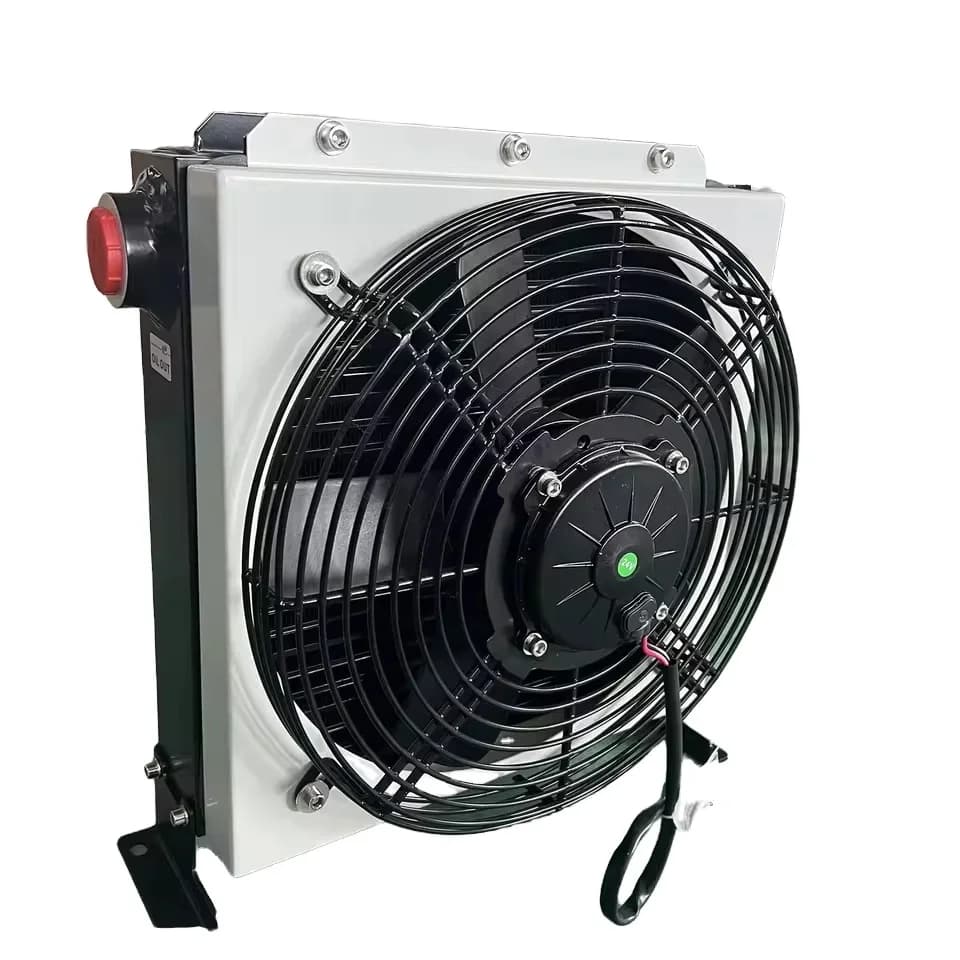 Air-cooled Oil Radiator Fan Heat Exchange Dc 12/24V With Fan Hydraulic Air Oil Cooler Truck Mounted Crane