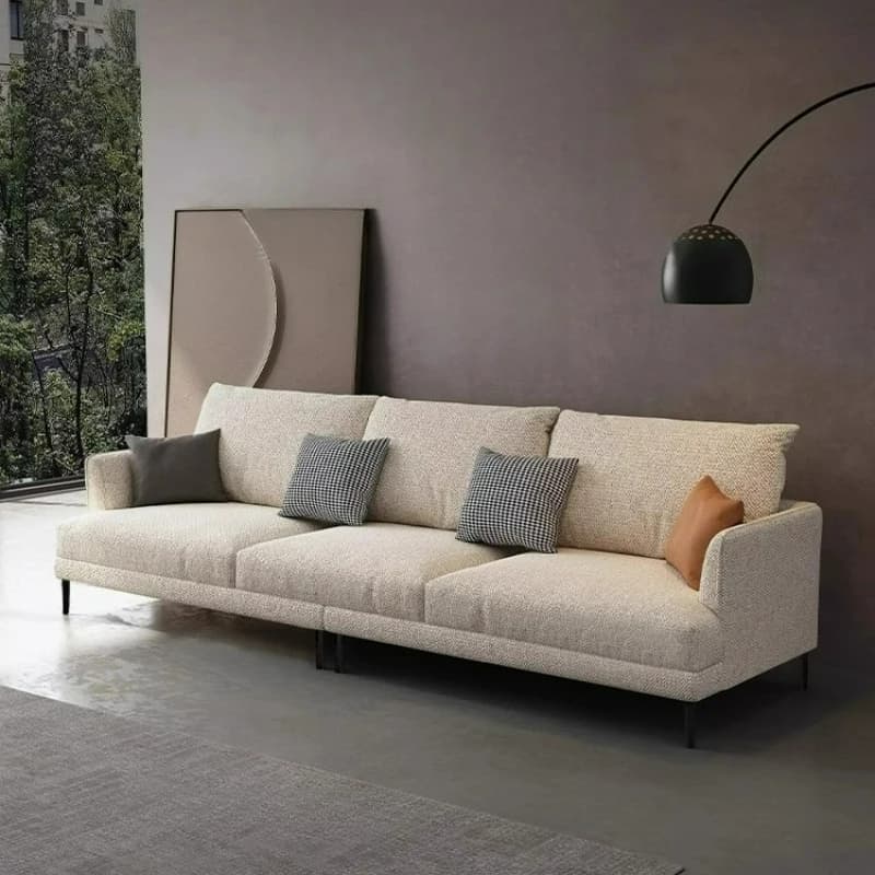LTT small apartment living room straight row is very narrow, does not take up space, fabric sofa can be dismantled and washed
