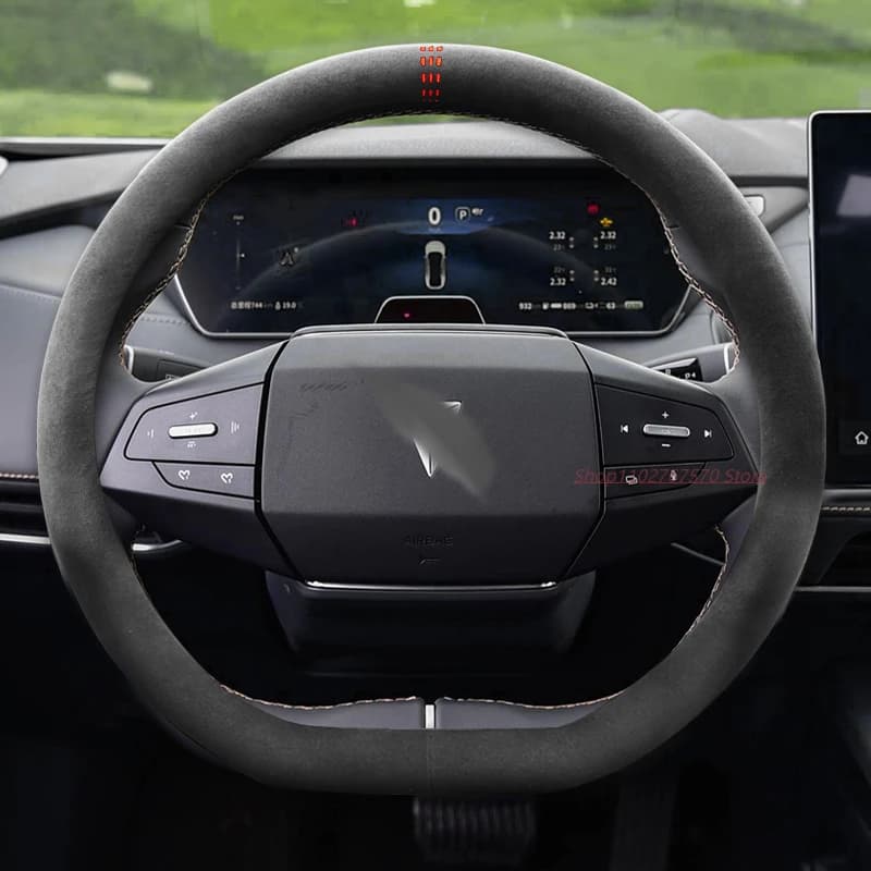 For Changan Deepal S03 G318 Sl03 L07 S05 Non-Slip Four Season Universal Suede Steering Wheel Cover Car Interior Accessories