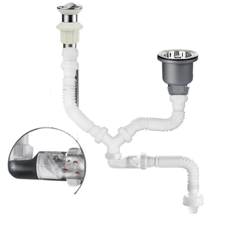 Balcony laundry pool sewer pipe full set drain pipe laundry cabinet deodorant household