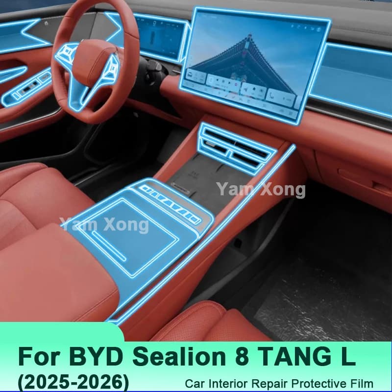 Protective Film For BYD Sealion 8 TANG L 2025-2026 Car Interior Touch Screen Dashboard Control Panel Cover Anti-Scratch Sticker