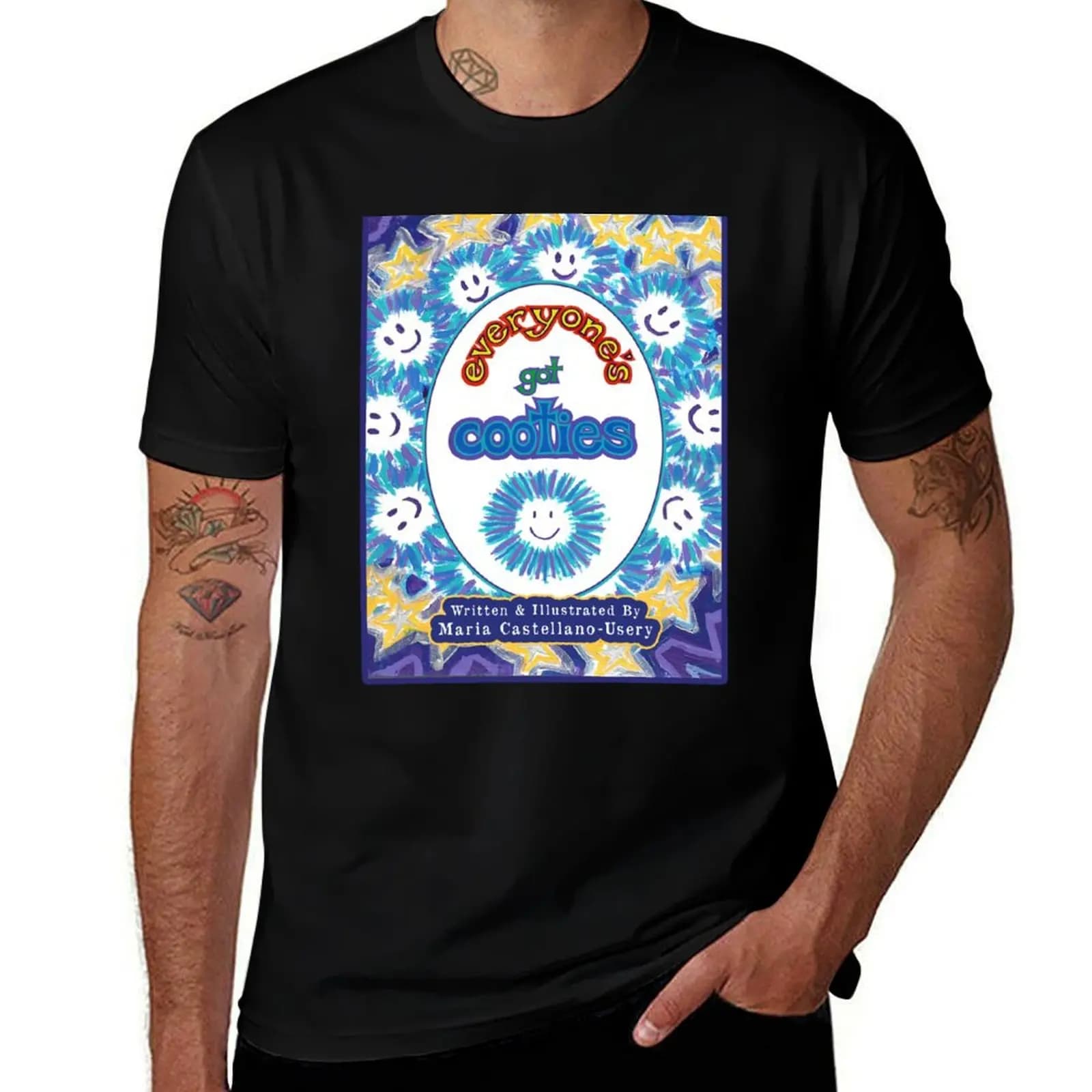 Everyone's Got Cooties book cover T-Shirt Big and Tall Short Sleeve Tee T-Shirt