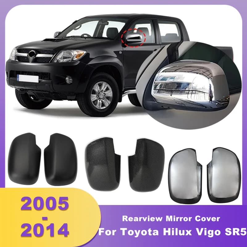 Car Rearview Mirror Cover Side Mirror Cap For Toyota Hilux Vigo SR5 2005 2006 2007 2008 2009 2010 2012 2013 2014 Double Cabin