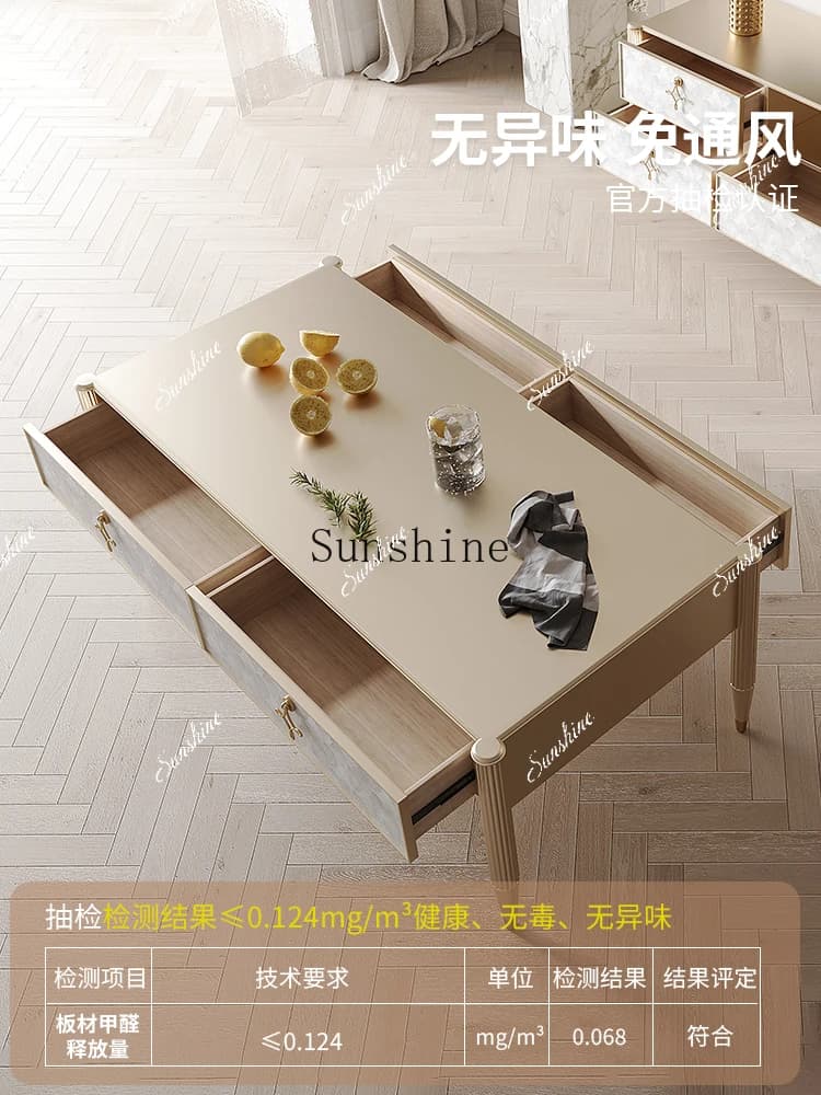 Small apartment living room household small coffee table light luxury high-end balcony   FT