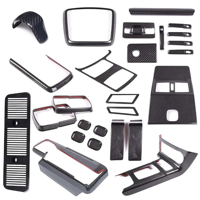 For Mercedes-Benz W463 G350 G500 G550 G63 G65 2004-2018 Real Carbon Fiber Car Console Control AC Vent CD Panel Trim Car Kit