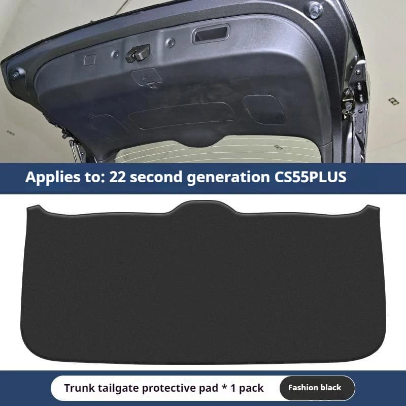 For Changan's Generation CS55Plus 2022 Trunk Tailgate Guard Pad Leather Rear Trunk Door Anti-dirty Pad Car Interior Accessories