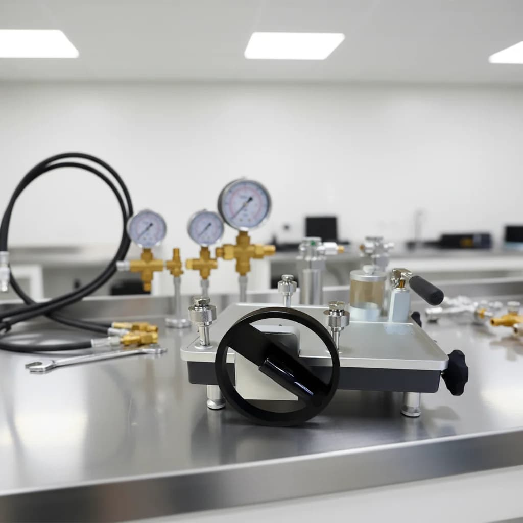 Factory OEM Pressure Gauge Calibration Pump Bench Hydraulic Oil High Stability Pressure Source Pressuzied Calibrator