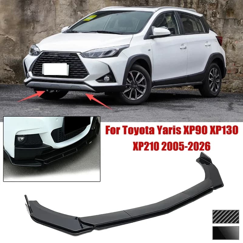 5pcs Front Bumper Shovel For Toyota Yaris XP90 XP130 XP210 05-26 Spoiler Front Bumper Deflector Anti Scratch Protection Device