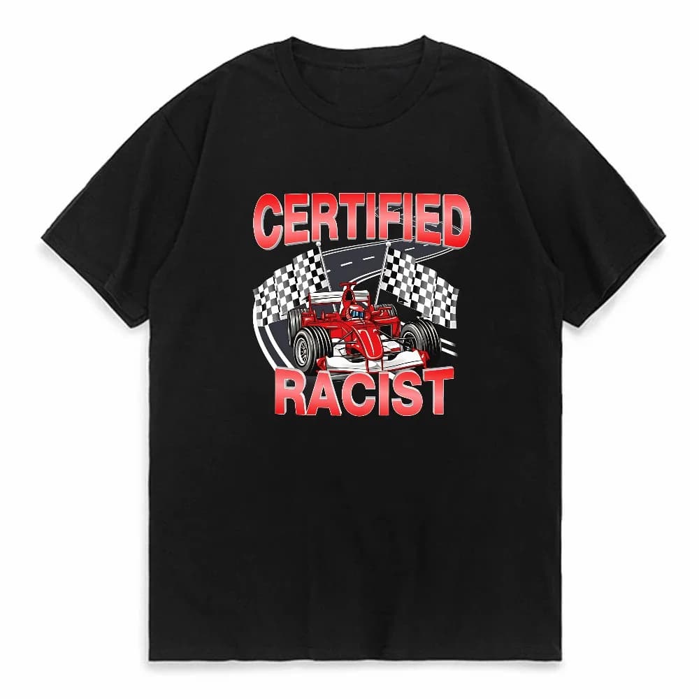 Funny Certified Ruthless Racing Meme Graphic T-Shirt Men Vintage Cotton Gothic Punk Tee summer casual Short Sleeve