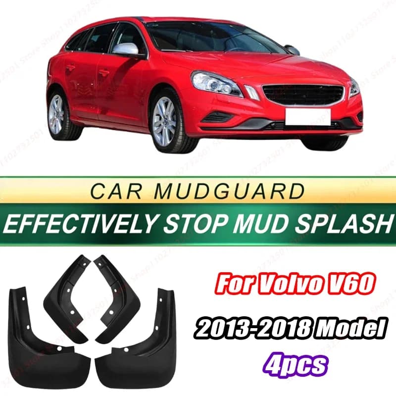 For Volvo V60 2013-2018 Model 4PCS Front Rear Mud Flaps Splash Guards Fender Mudguards Auto Accessories