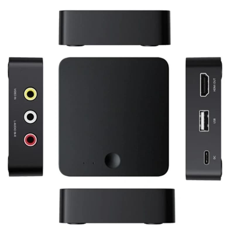 Recording box, analog video recording box, one-click transcription
