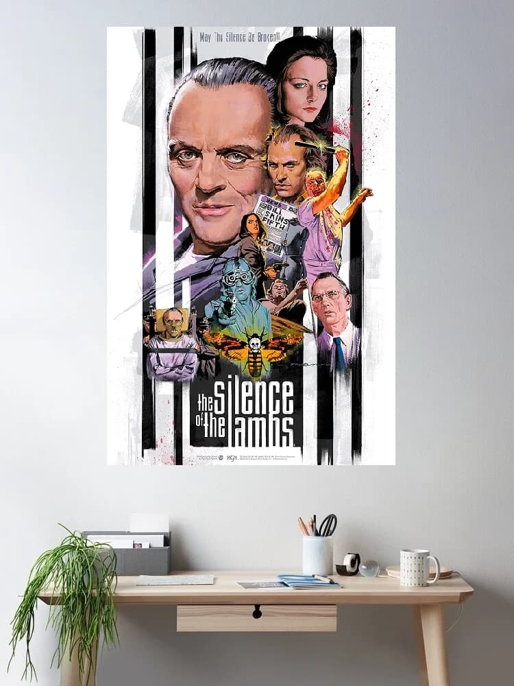 The Silence of the Lambs Movie, Art Print Silk Poster Home Wall Decor