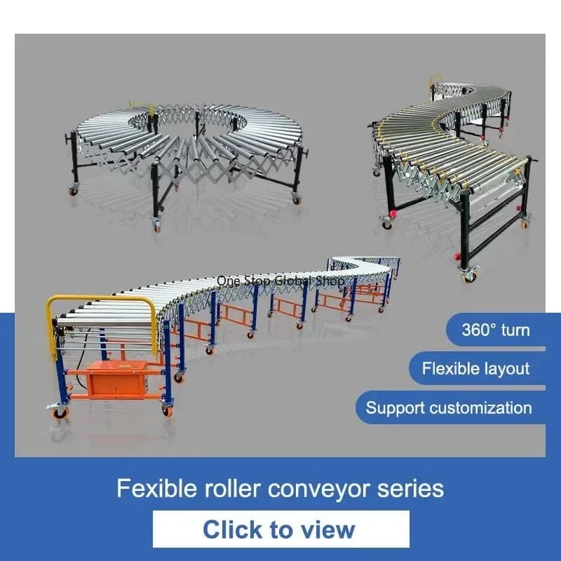 Hot sales Movable Stainless Steel Flexible Telescopic Stable Gravity Roller Conveyor Manufacturing
