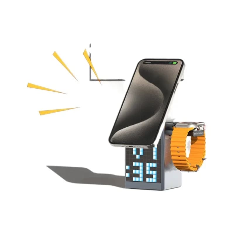 Multifunctional six-in-one magnetic wireless charger with Bluetooth speaker