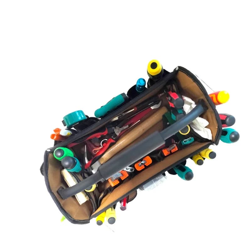 Handheld Tool Bag Durable Thickened Wood Electrician Basket Bag Oxford Cloth Multifunctional Maintenance Storage Bag
