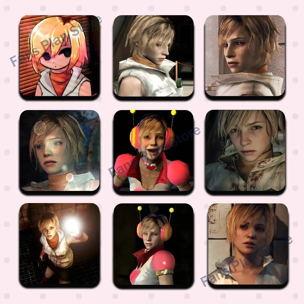 S-Silent Hill Heather Cute Cartoon Anime Refrigerator Magnets Soft Magnetic Heat Transfer Refrigerator Magnets Gift