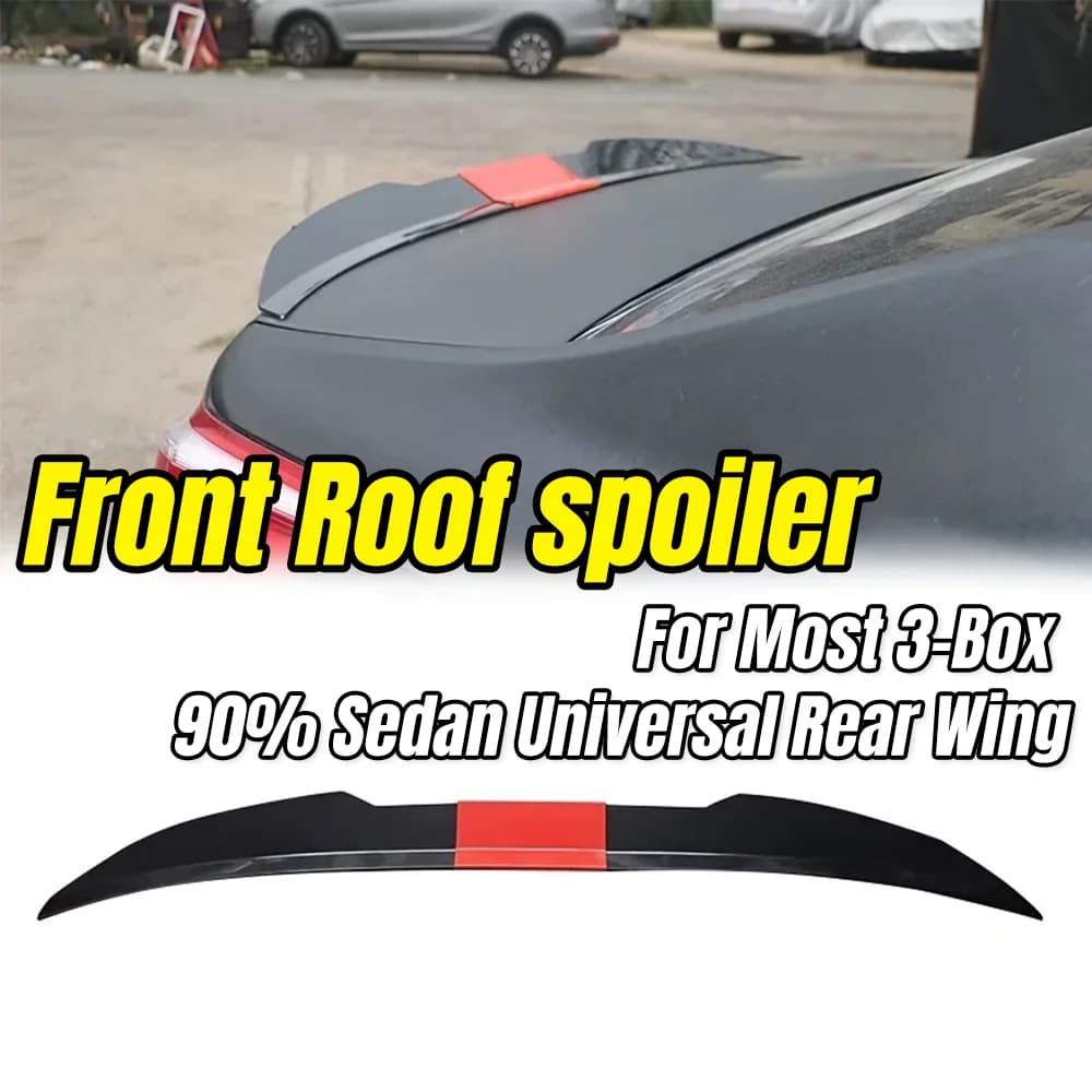 Universal Rear Trunk Spoiler Wing Glossy Black, For 3-Box Sedan Coupe Car Exterior Styling Upgrade Accessories