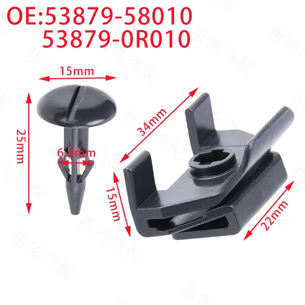 10X Car Front Bumper Retaining Clips Fender Retainer Fasteners for Toyota Corolla E140 E150 2007-2013 53879-28010