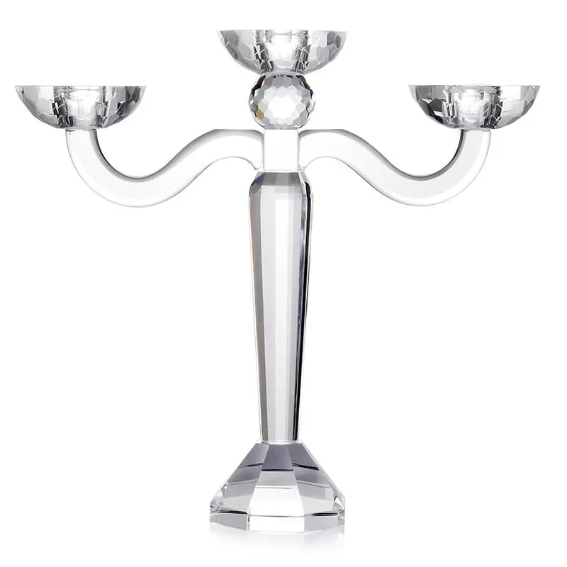 European romantic three-headed crystal candle holder, home decoration  soft decoration  holder ornament